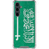 Saudi Arabia Flag Distressed Galaxy S23 FE Clear Case
